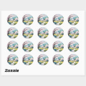 Een verfrissende melodie 022 ronde sticker (Vel)