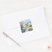 Een verfrissende melodie 022 vierkante sticker (Envelop)