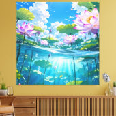 Een verfrissende melodie 034 canvas afdruk (Insitu (Woonkamer))