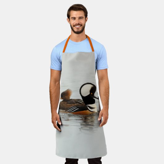 Een vergadering van de Gedekte Merganser Ducks bij Schort (Gedragen)