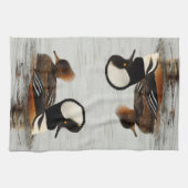 Een vergadering van de Gedekte Merganser Ducks bij Theedoek (Horizontaal)