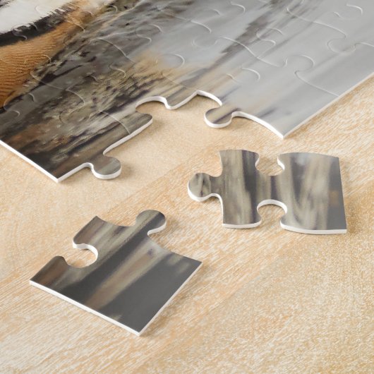 Een vergadering van de gekookte Merganser Ducks Legpuzzel (Zijkant)