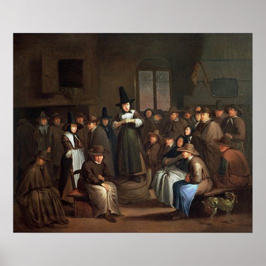 Een vergadering van Quakers Poster (Voorkant)