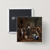 Een vergadering van Quakers Vierkante Button 5,1 Cm (Voorkant /achterkant)