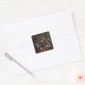 Een vergadering van Quakers Vierkante Sticker (Envelop)