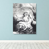 Een vergaderplaats voor liefde canvas afdruk (Insitu (Houten vloer))