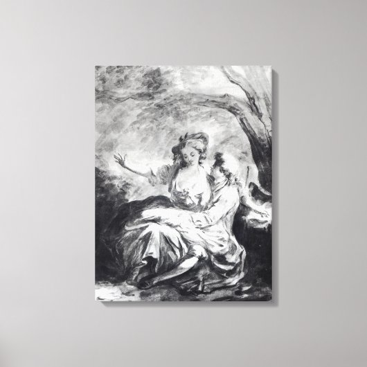 Een vergaderplaats voor liefde canvas afdruk (Voorkant)