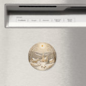 Een Vergulde Winterhaven Magneet (Insitu (Vaatwasser))