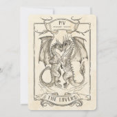 Een verhaal van Dragon Love Save the Date Uitnodig Kaart (Achterkant)