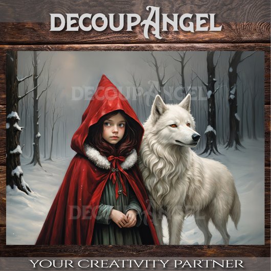 Een verhaal van vorst en bont - Decoupage - Tissuepapier