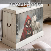 Een verhaal van vorst en bont - Decoupage - Tissuepapier