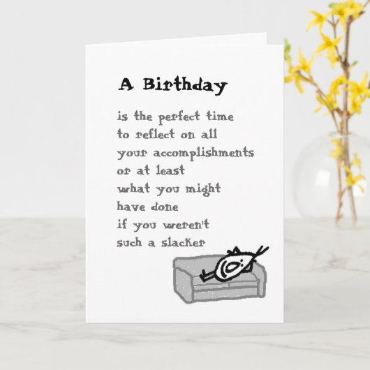 Een verjaardag kaart (Gele Bloem)