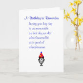 Een verjaardag om te onthouden, grappig vrolijk ve kaart (Gele Bloem)