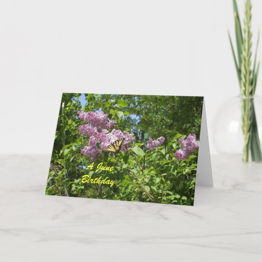 Een verjaardag van Juni Kaart (Voorkant)