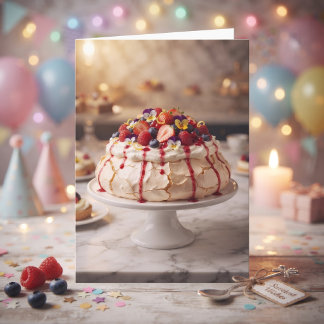 Een verjaardag vol zoetigheid met Pavlova Cake Kaart