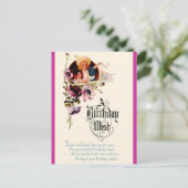 Een verjaardag wens briefkaart (Staand voorkant)