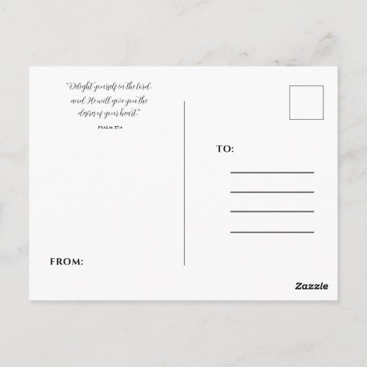 Een verjaardag zegen Floral Briefkaart (Achterkant)