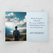 EEN VERJAARDAGSCARD VAN EEN ZOON BEDANKKAART (Binnen)