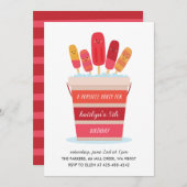 Een verjaardagsfeestje van een Popsicle Party Kind Kaart (Voorkant / Achterkant)