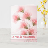 Een verjaardagsgedicht kaart (Gele Bloem)