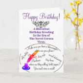 Een verjaardagsgroet in het tijdperk van het coron kaart (Gele Bloem)