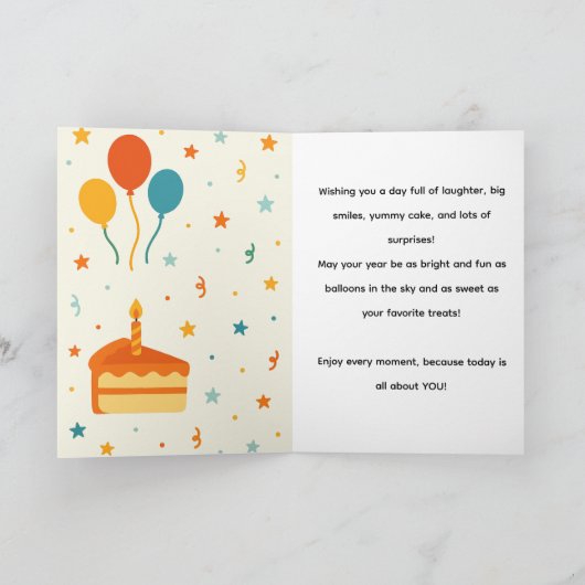 Een verjaardagskaart kaart (Binnen)