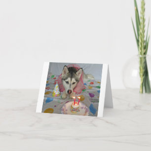 Een verjaardagskaart met een schattige hond kaart