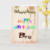 Een verjaardagskaart voor bro kaart (Gele Bloem)