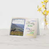 Een verjaardagskaart voor de baas. kaart (Gele Bloem)