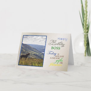 Een verjaardagskaart voor de baas. kaart