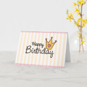 Een verjaardagskaart voor een prinses kaart (Gele Bloem)