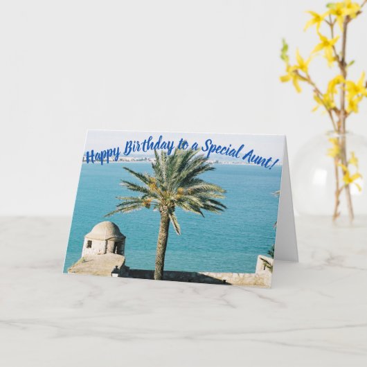 Een verjaardagskaart voor een speciale tante kaart (Gele Bloem)