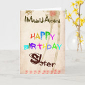 Een verjaardagskaart voor zus kaart (Gele Bloem)