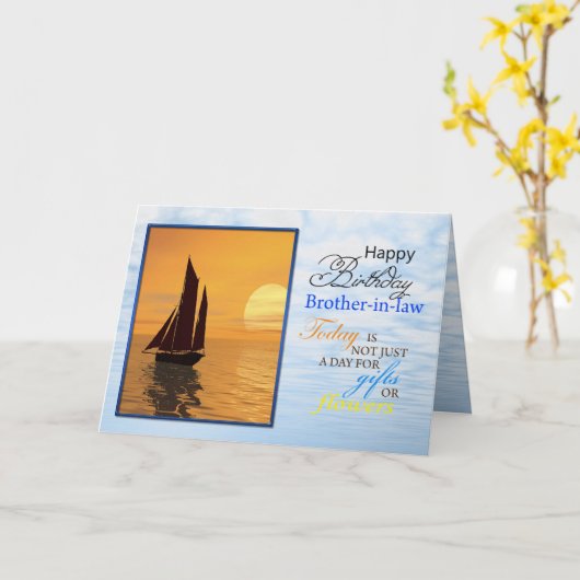 Een verjaardagskaart voor zwager kaart (Gele Bloem)