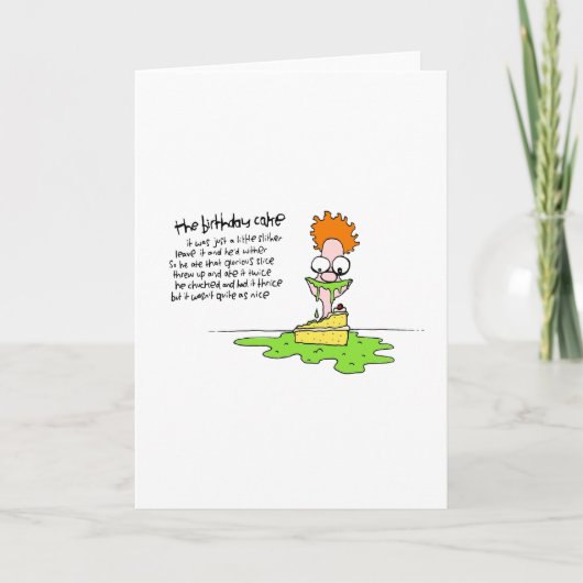 Een verjaardagstaart zo mooi dat hij het drie gege kaart (Voorkant)