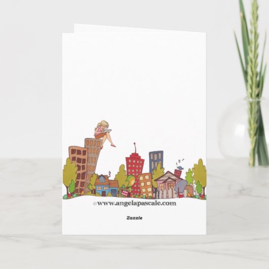 een "verjaardagstoost aan u " kaart (Achterkant)