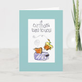 een "verjaardagstoost aan u " kaart (Voorkant)