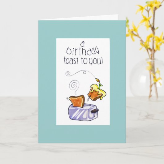 een "verjaardagstoost aan u " kaart (Gele Bloem)