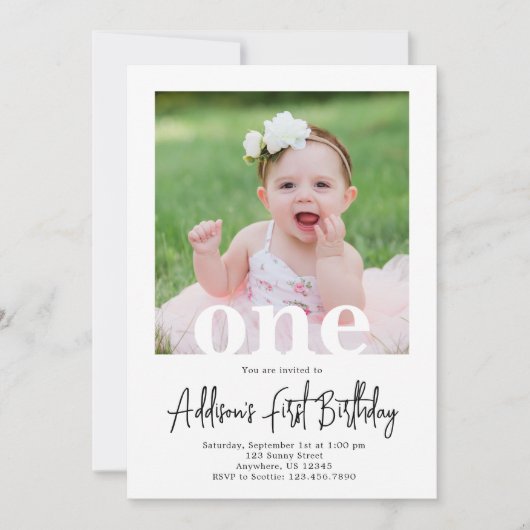 Een verjaardagsuitnodiging kaart (Voorkant)