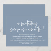 Een verjaardagsverrassing wacht op feest kaart (Voorkant / Achterkant)