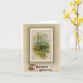 Een verjaardagswens van  pastoraal ontwerp kaart (Gele Bloem)