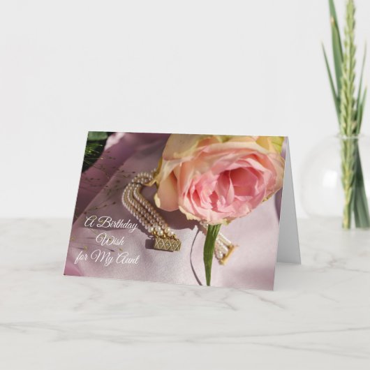 Een verjaardagswens voor mijn tante kaart (Voorkant)