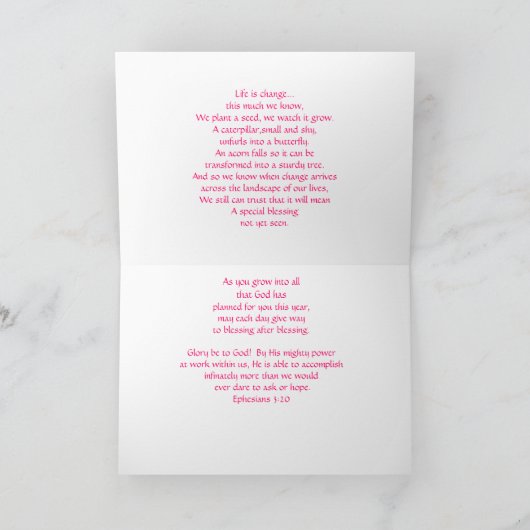 Een verjaardagszegen kaart (Binnen)