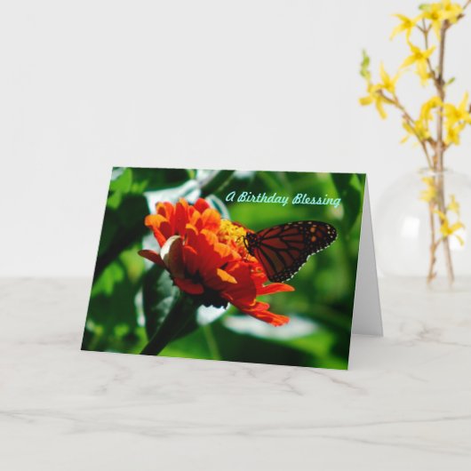 Een verjaardagszegen kaart (Gele Bloem)