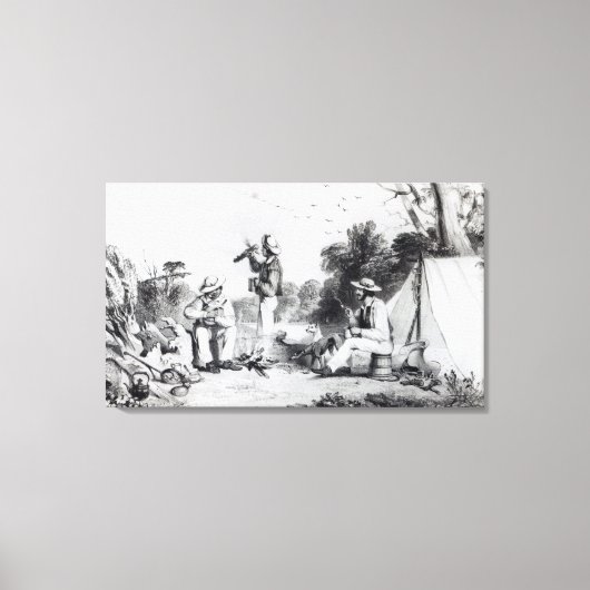 Een verkennende partij canvas afdruk (Voorkant)