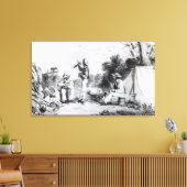 Een verkennende partij canvas afdruk (Insitu (Woonkamer))