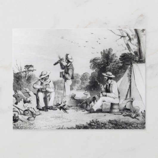 Een verkennende partij uitnodiging briefkaart (Voorkant)