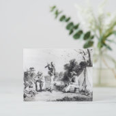 Een verkennende partij uitnodiging briefkaart (Staand voorkant)