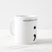 Een verklaring afleggen koffiemok (Voorkant links)