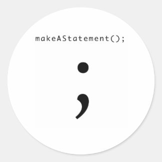 Een verklaring afleggen ronde sticker